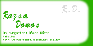 rozsa domos business card